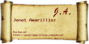 Jenet Amarillisz névjegykártya